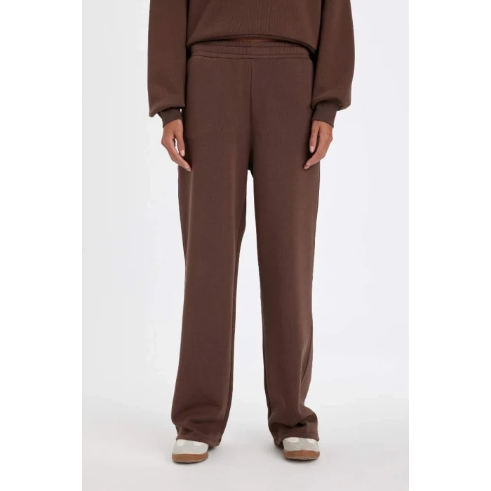 B8571 Cepli Yüksek Bel Kalın Basic Eşofman Altı