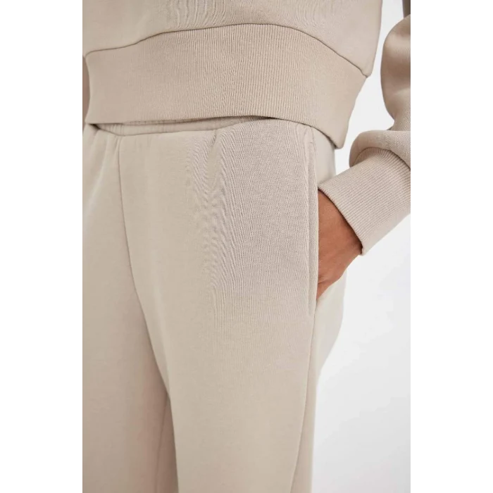 B8571 Cepli Yüksek Bel Kalın Basic Eşofman Altı