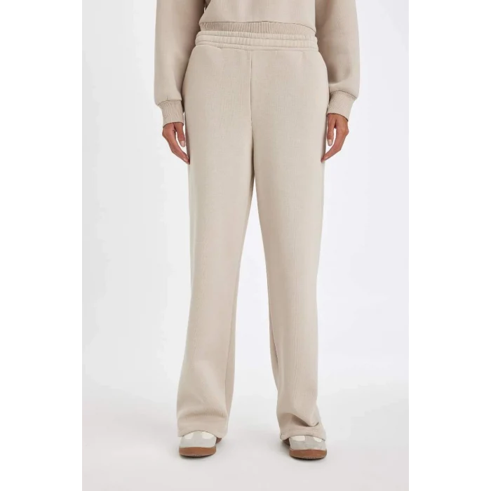 B8571 Cepli Yüksek Bel Kalın Basic Eşofman Altı