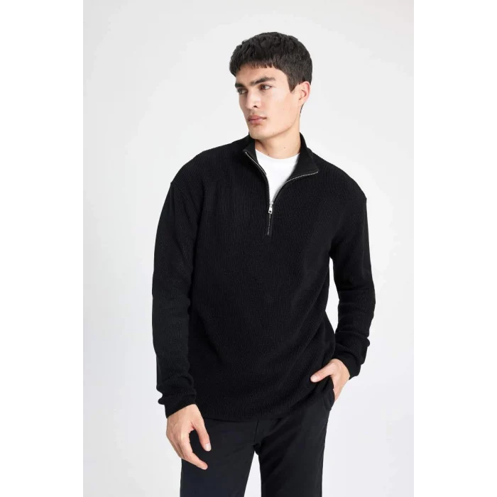 B9706 Balıkçı Yaka Selanik Kumaş Kazak