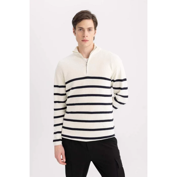 B9717 Balıkçı Yaka Selanik Kumaş Kazak