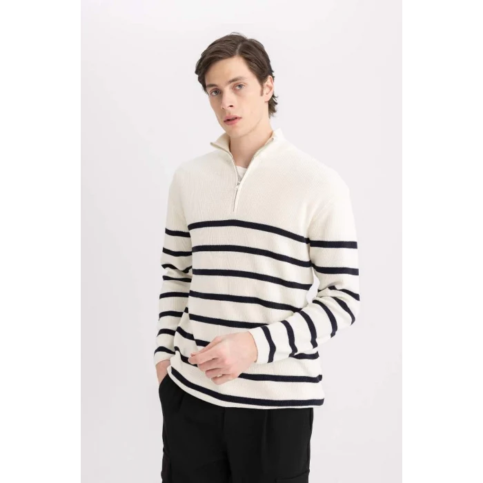 B9717 Balıkçı Yaka Selanik Kumaş Kazak