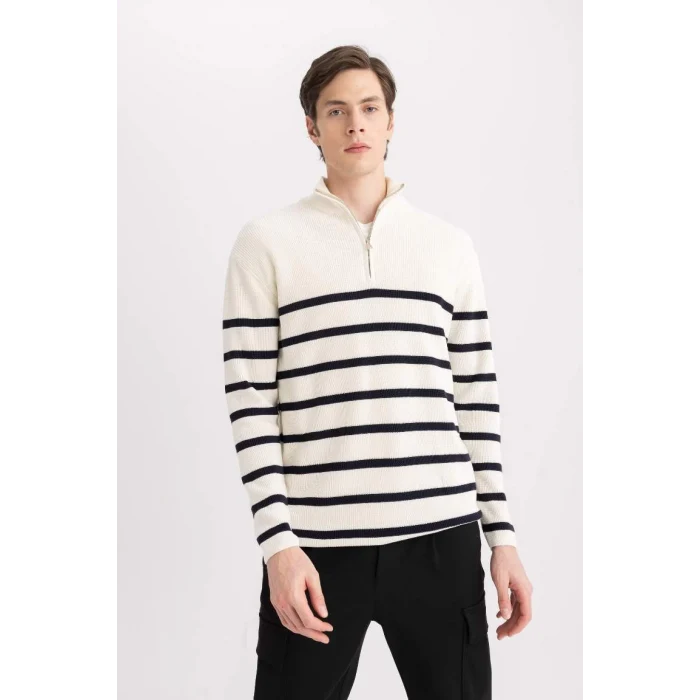 B9717 Balıkçı Yaka Selanik Kumaş Kazak