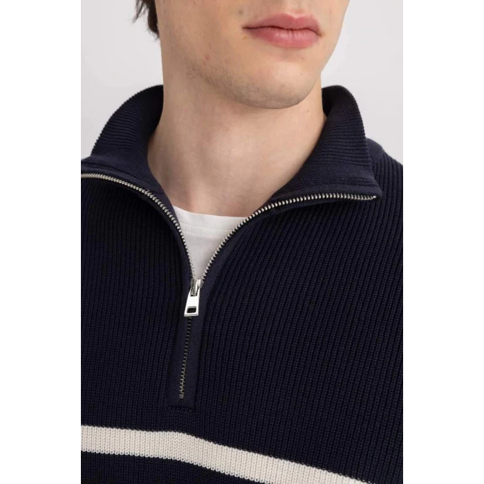 B9717 Balıkçı Yaka Selanik Kumaş Kazak