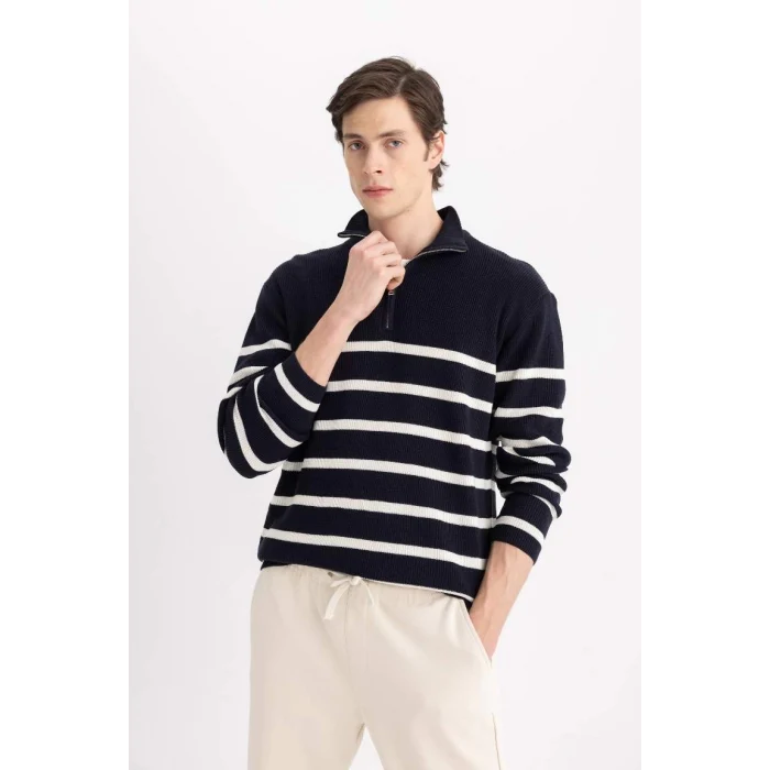 B9717 Balıkçı Yaka Selanik Kumaş Kazak