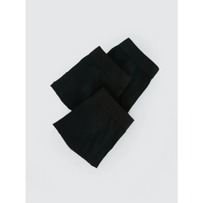 LC WAIKIKI Siyah Standart Kalıp Pamuklu Esnek Erkek Boxer 3lü