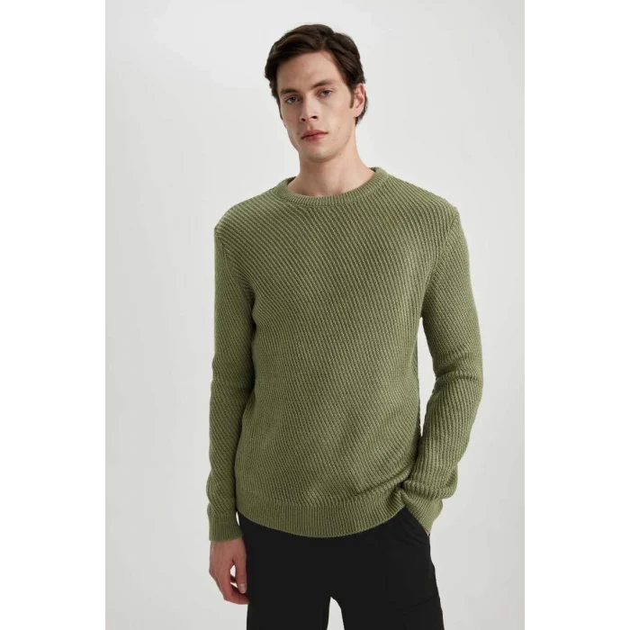 C0048 Standart Fit Bisiklet Yaka Kazak