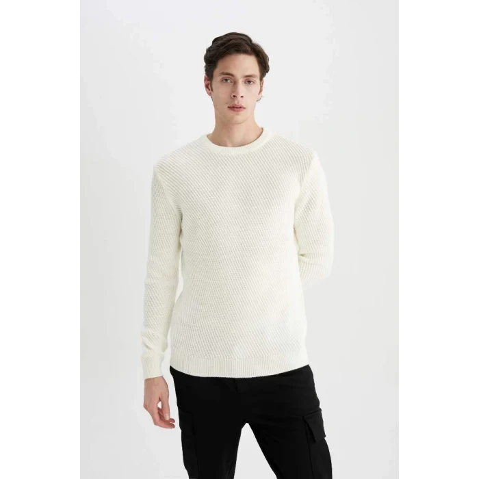 C0048 Standart Fit Bisiklet Yaka Kazak