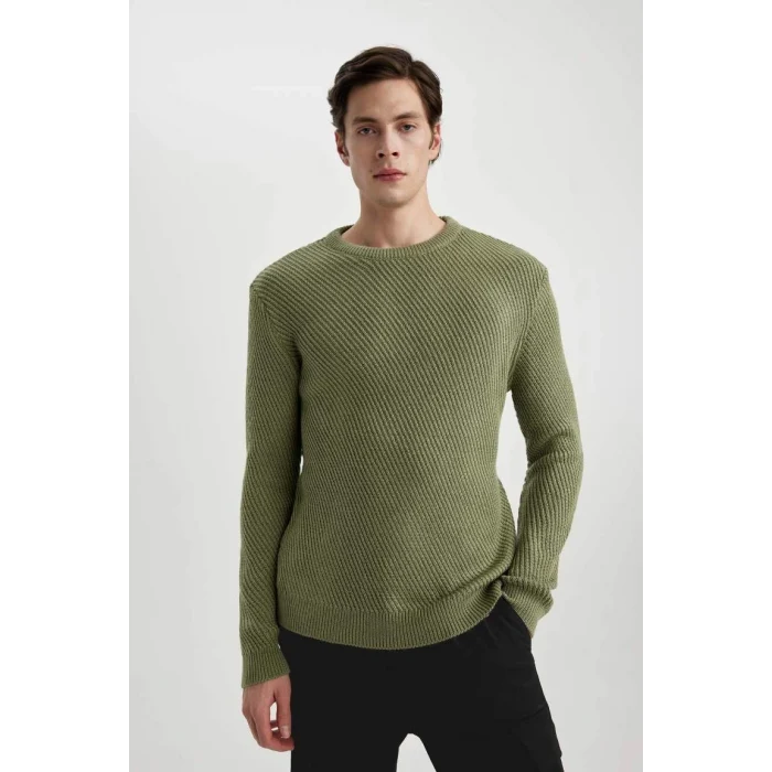 C0048 Standart Fit Bisiklet Yaka Kazak