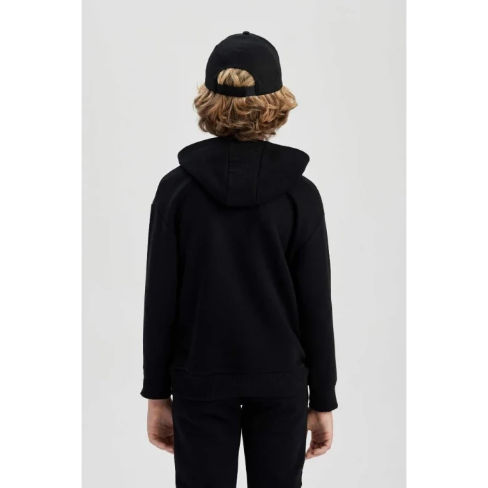 C0357 Oversize Fit Kapüşonlu Baskılı Sweatshirt