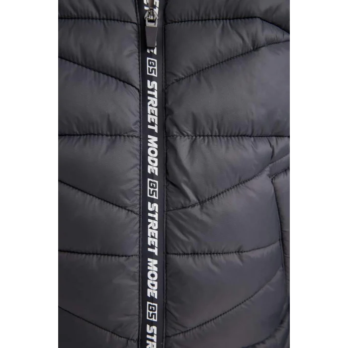 C5519 Su İtici Kapüşonlu Fermuarlı Cepli Polar Astarlı Mont