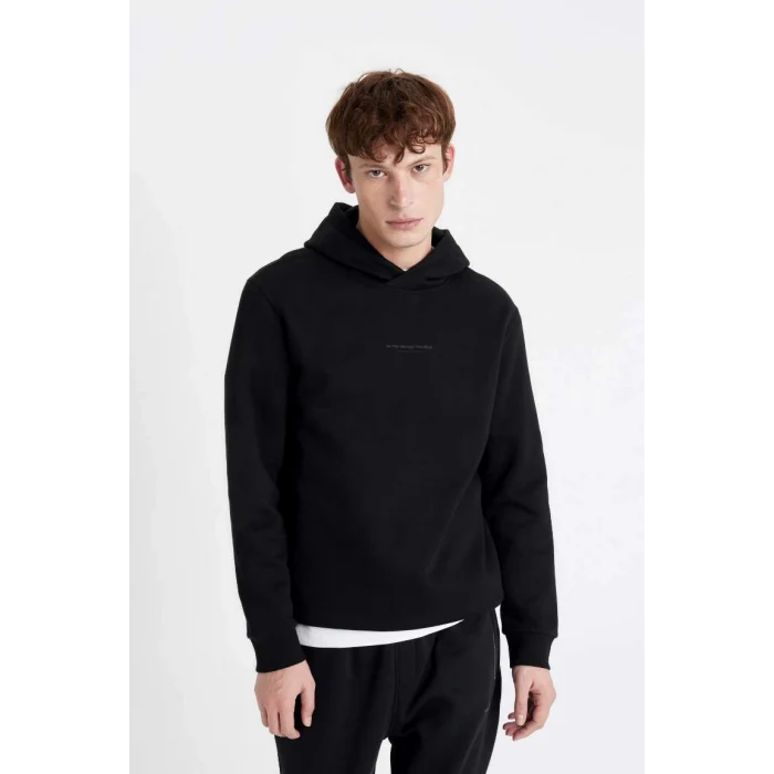 C6131 Regular Fit Kapüşonlu Baskılı Sweatshirt