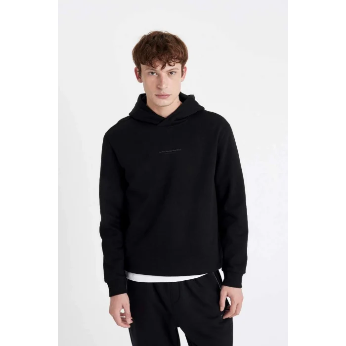 C6131 Regular Fit Kapüşonlu Baskılı Sweatshirt