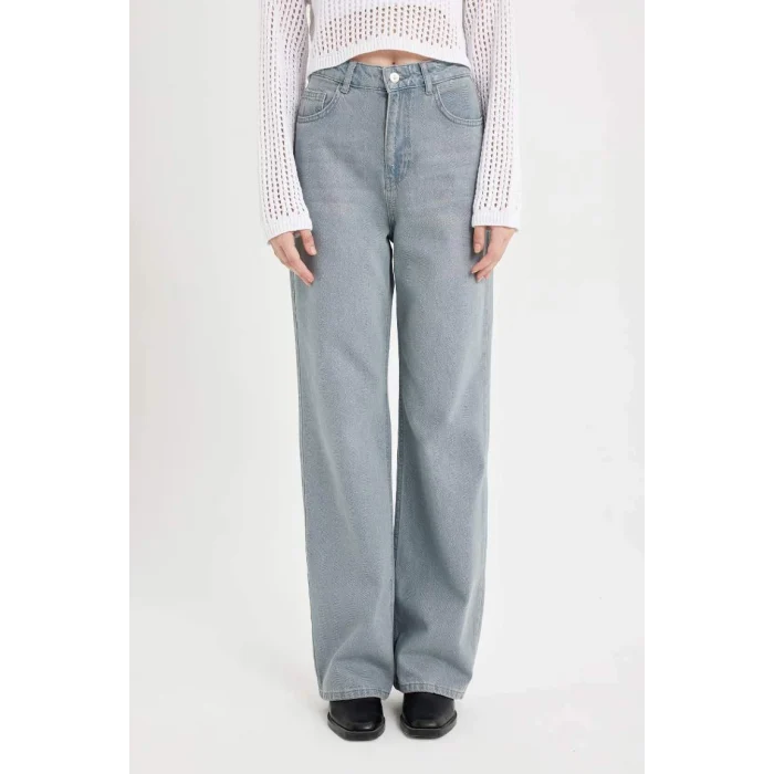 C6189 90s Wide Leg Yüksek Bel Jean Pantolon