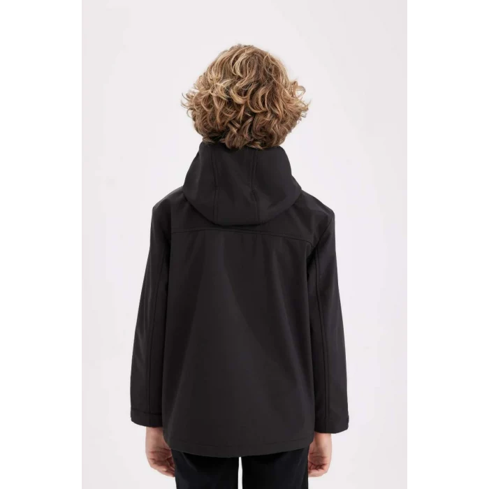 C6553 Su İtici Kapüşonlu Polar Astarlı Fermuarlı Yağmurluk