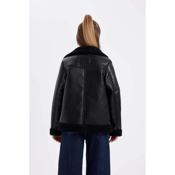 C6575 Su İtici Ceket Yaka Pelüş Astar Mont