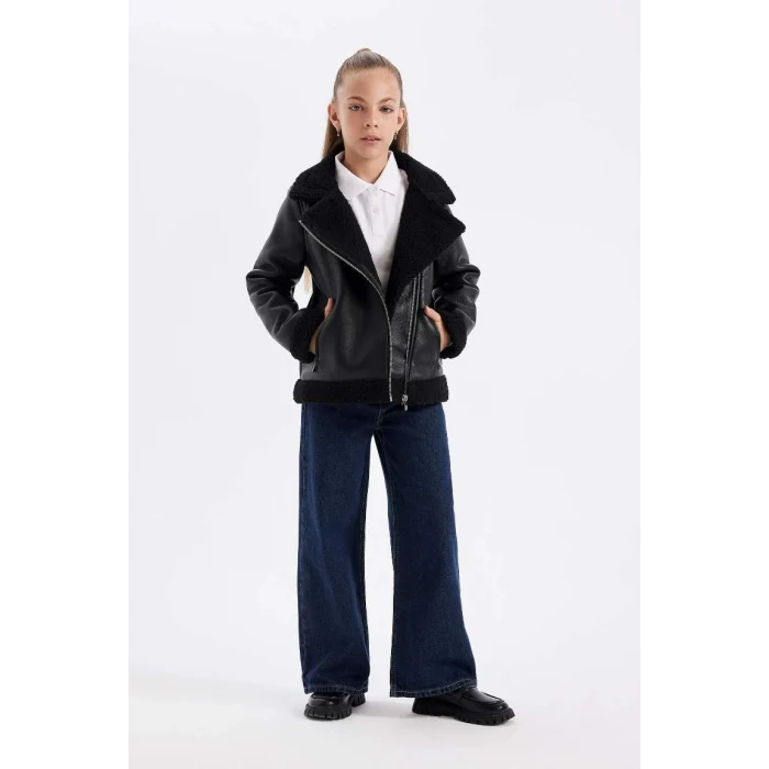 C6575 Su İtici Ceket Yaka Pelüş Astar Mont