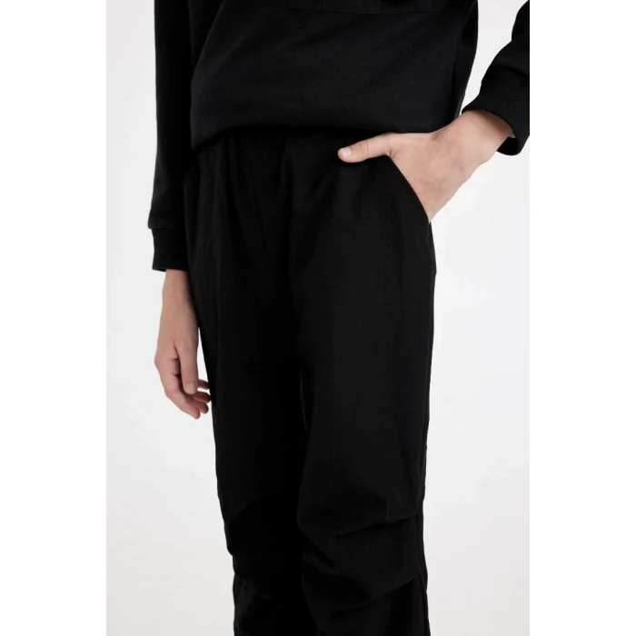C6616 Beli ve Paçası Lastikli Paraşüt Jogger Pantolon