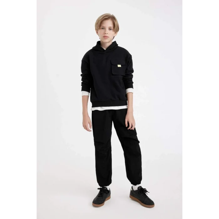 C6616 Beli ve Paçası Lastikli Paraşüt Jogger Pantolon