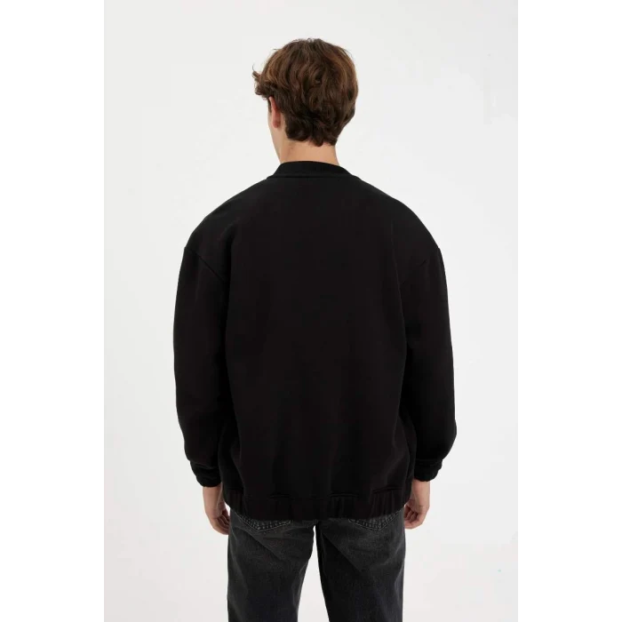 C7058 Kolej Yaka Bomber İçi Yumuşak Tüylü Hırka