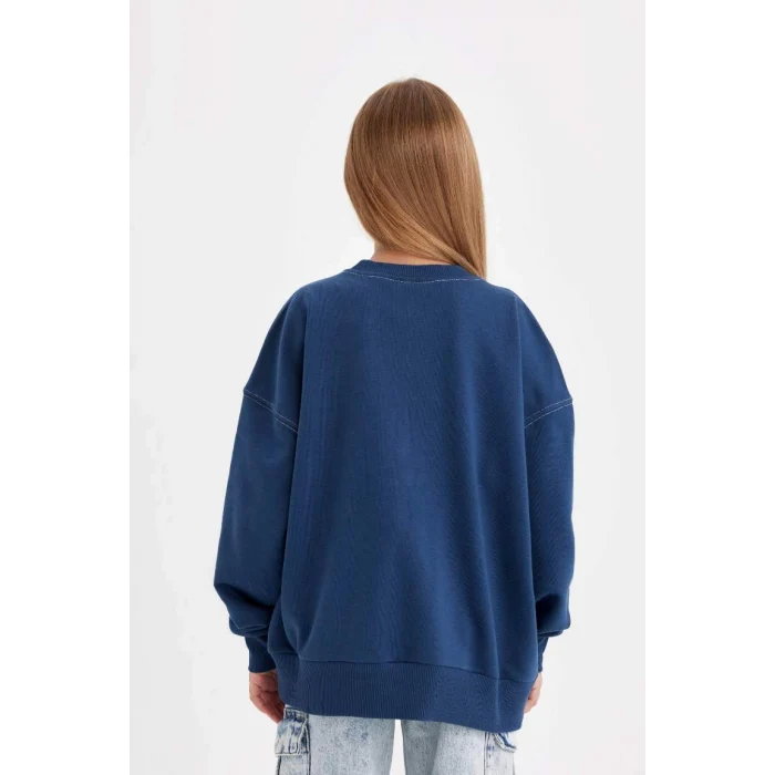 C7352 Disney Mickey Minnie Oversize Fit Sweatshirt