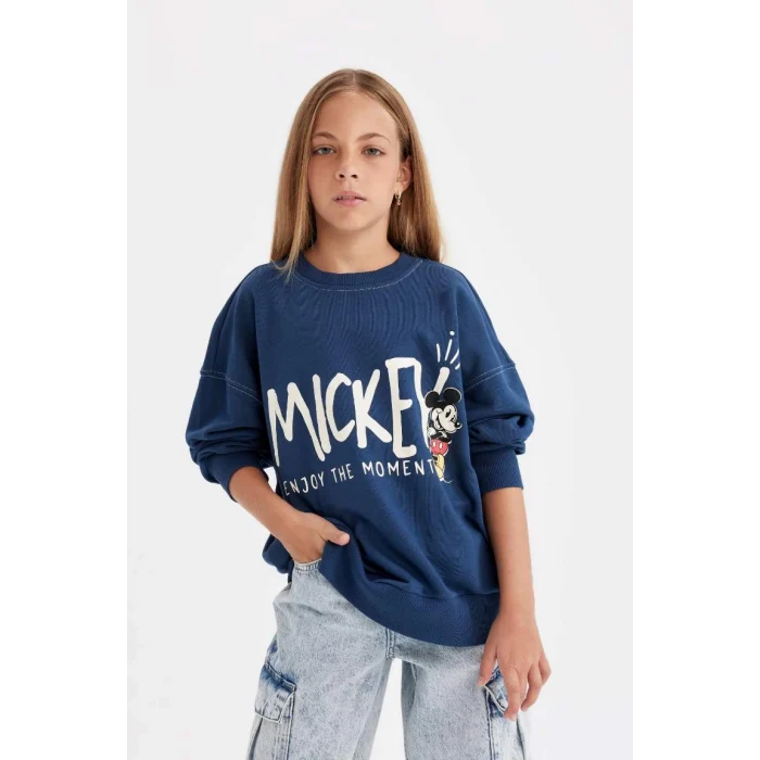 C7352 Disney Mickey Minnie Oversize Fit Sweatshirt