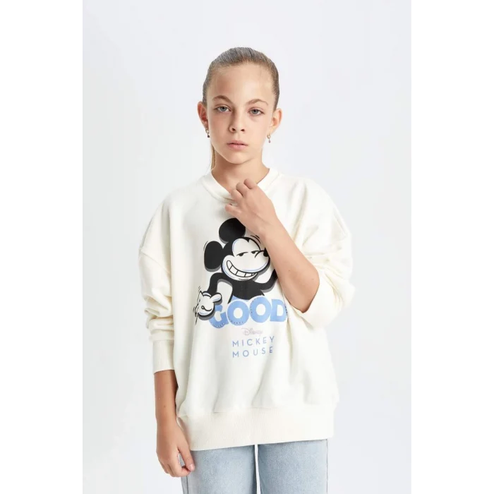 C7353 Disney Mickey Minnie Oversize Fit Sweatshirt