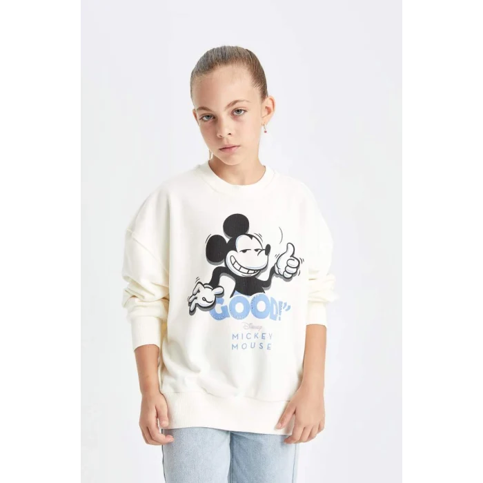 C7353 Disney Mickey Minnie Oversize Fit Sweatshirt