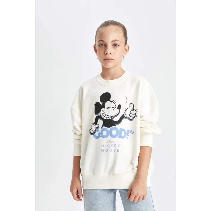 C7353 Disney Mickey Minnie Oversize Fit Sweatshirt