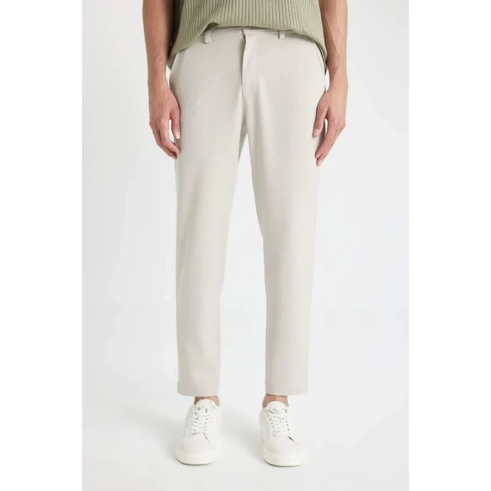C7508 Tailored Fit Basic Düz Paça Her Yöne Esneyen Cepli Pantolon