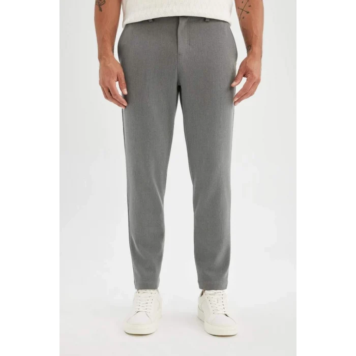 C7508 Tailored Fit Basic Düz Paça Her Yöne Esneyen Cepli Pantolon
