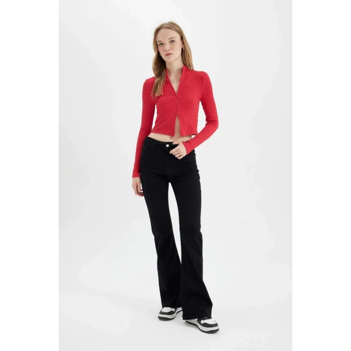 C7620 Mia Normal Bel Uzun Jean Pantolon