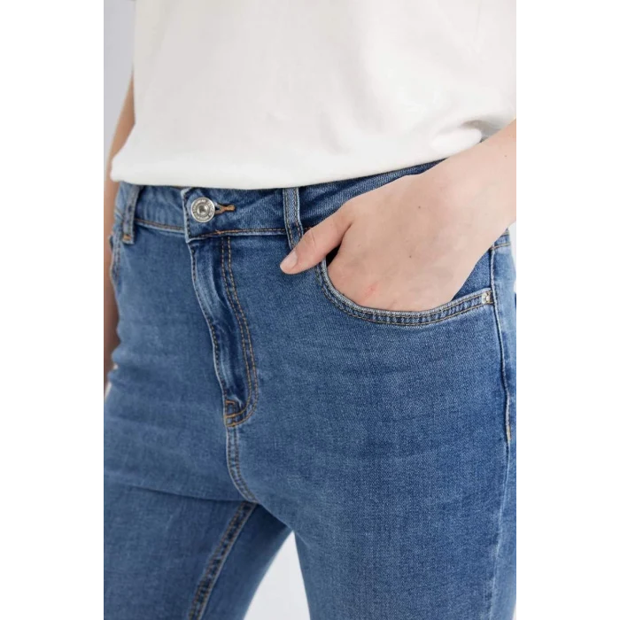 C7622 Mia Normal Bel Uzun Jean Pantolon