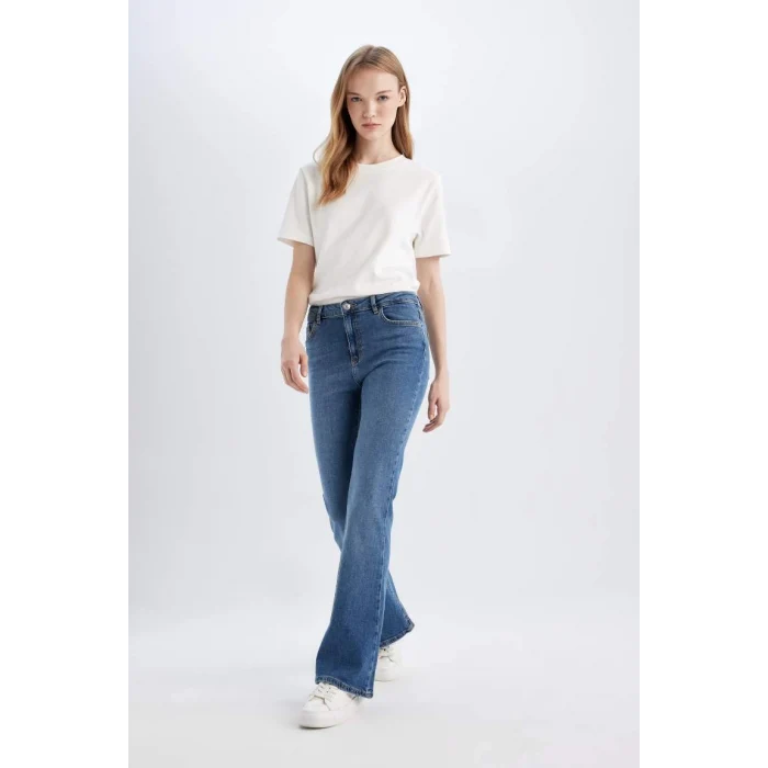 C7622 Mia Normal Bel Uzun Jean Pantolon