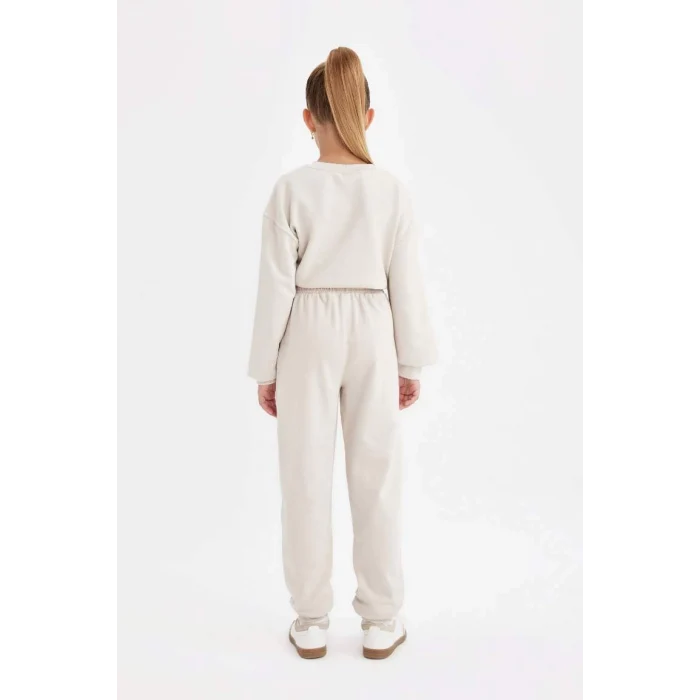 C7882 Beli Paçası Lastikli Cepli Jogger Okul Eşofman Altı