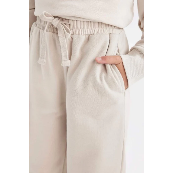 C7882 Beli Paçası Lastikli Cepli Jogger Okul Eşofman Altı