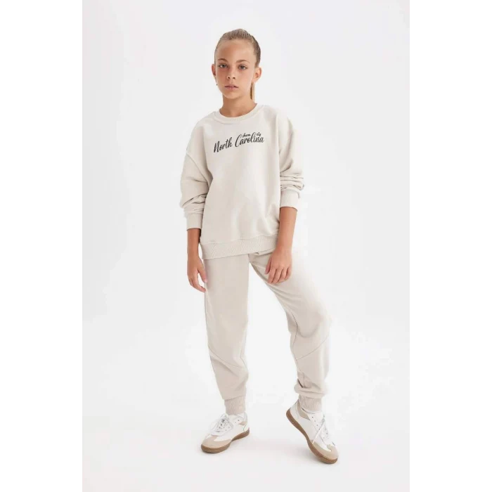 C7882 Beli Paçası Lastikli Cepli Jogger Okul Eşofman Altı