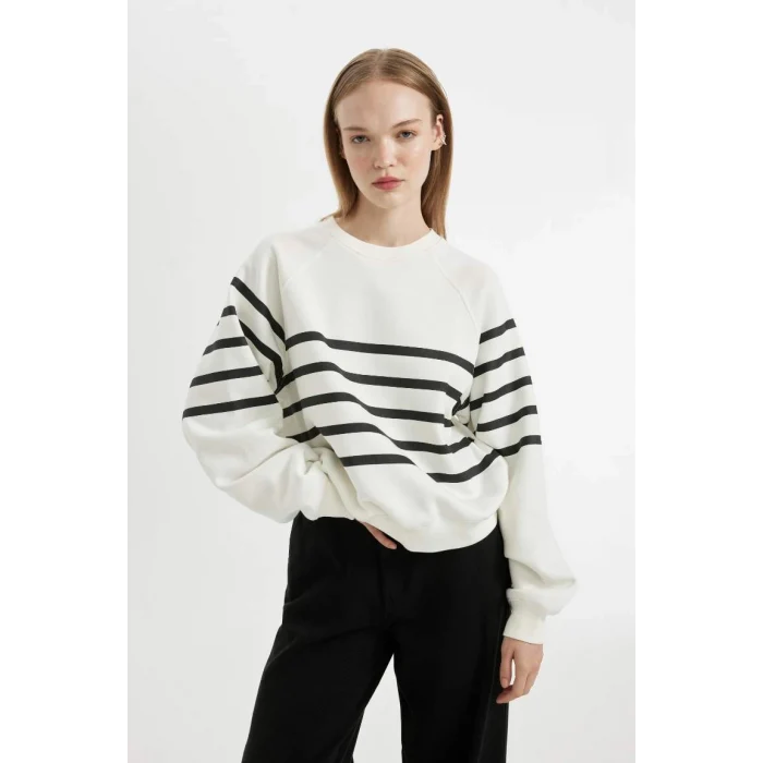 C8193 Coool Oversize Fit Kalın Kumaş Sweatshirt