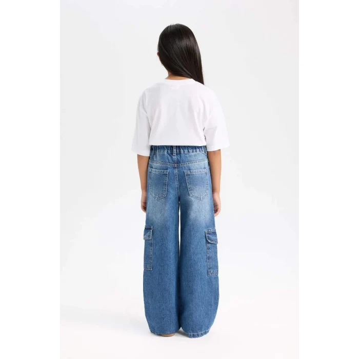 C8540 Wide Leg Kargo Geniş Paça Jean Pantolon