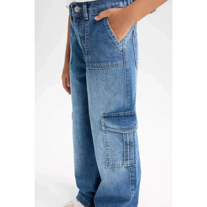 C8540 Wide Leg Kargo Geniş Paça Jean Pantolon