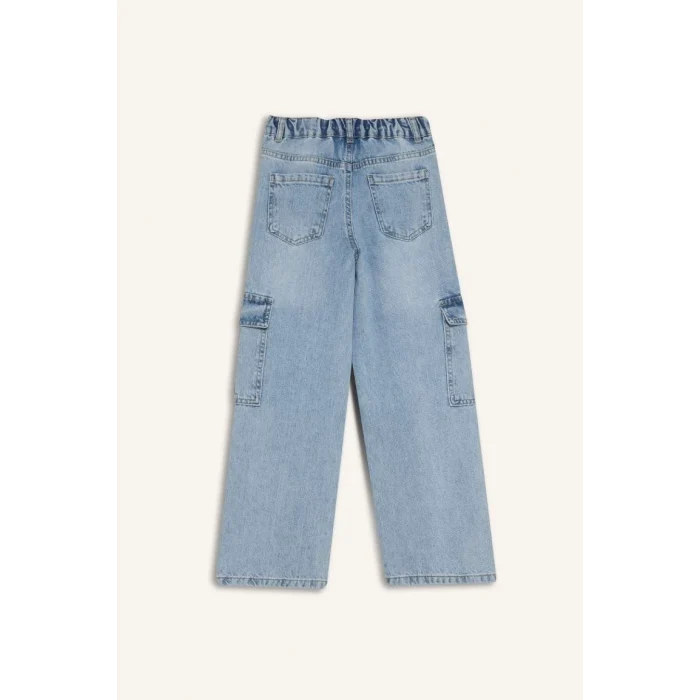 C8540 Wide Leg Kargo Geniş Paça Jean Pantolon