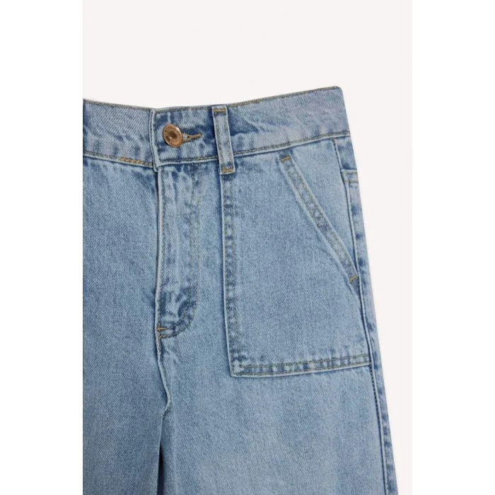 C8540 Wide Leg Kargo Geniş Paça Jean Pantolon