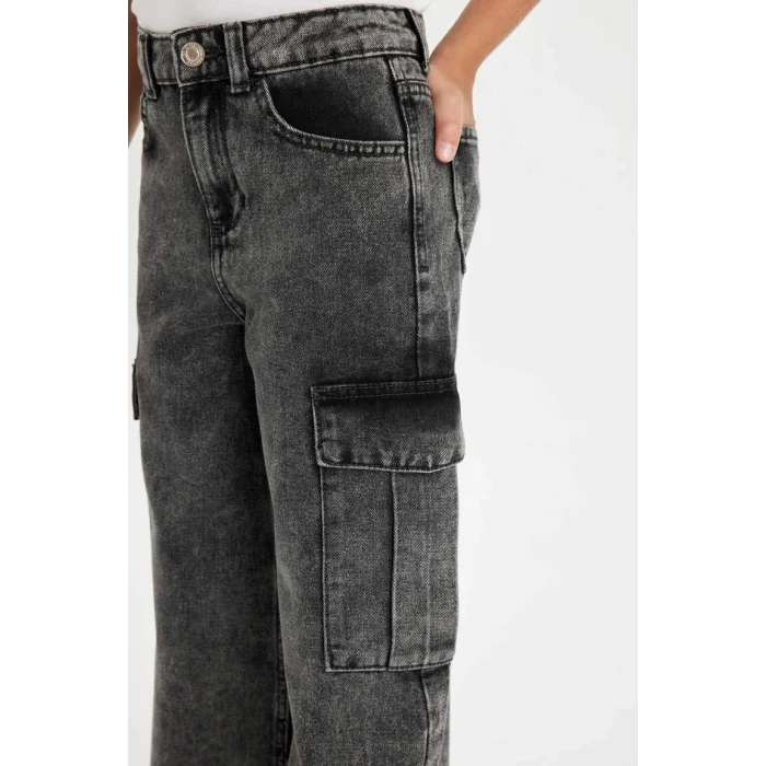 C8541 Wide Leg Kargo Geniş Paça Jean Pantolon