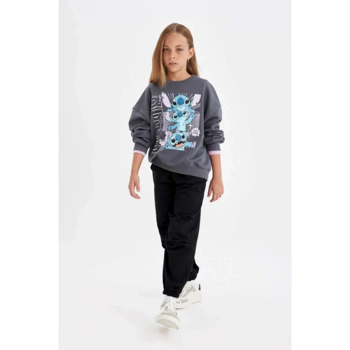 C8776 Beli ve Paçası Lastikli Cepli Pamuklu Siyah Paraşüt Pantolon