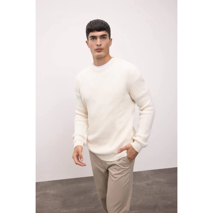 C8814 Standart Fit Selanik Kumaş Kazak