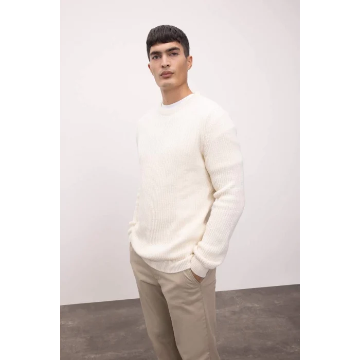 C8814 Standart Fit Selanik Kumaş Kazak