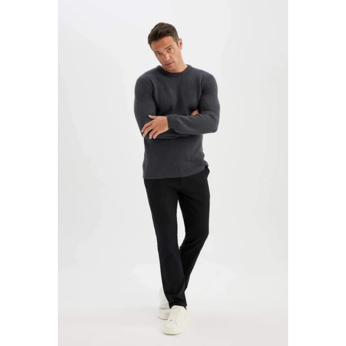 C8814 Standart Fit Selanik Kumaş Kazak