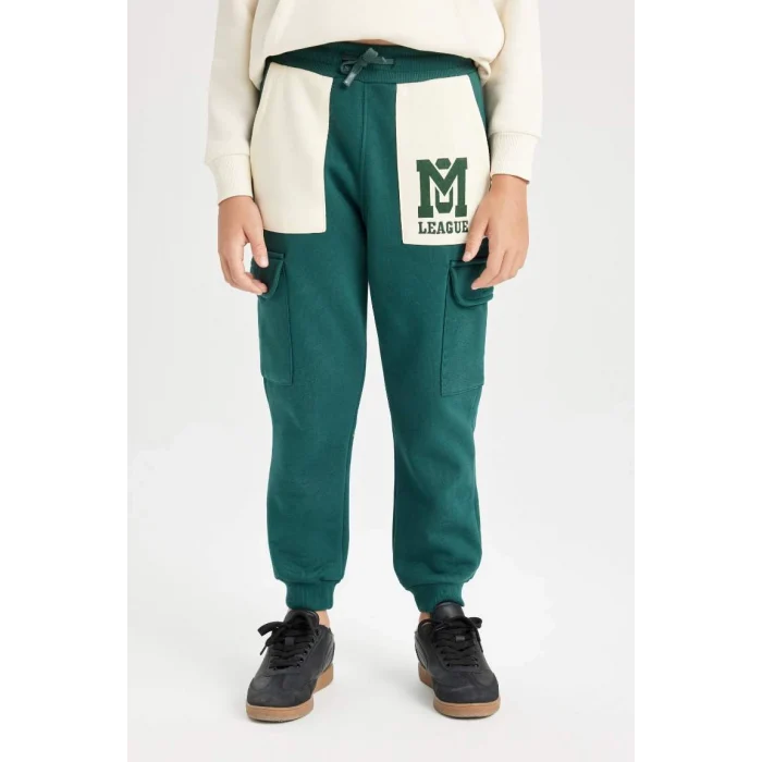 C9287 Baskılı Kargo Cepli Jogger Eşofman Altı