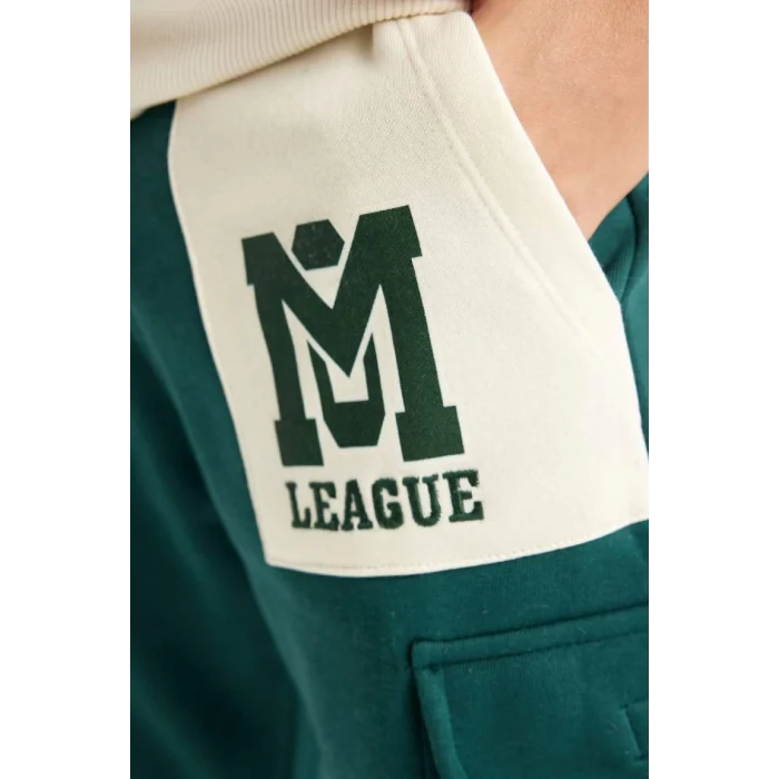 C9287 Baskılı Kargo Cepli Jogger Eşofman Altı