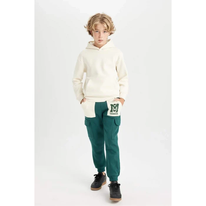 C9287 Baskılı Kargo Cepli Jogger Eşofman Altı